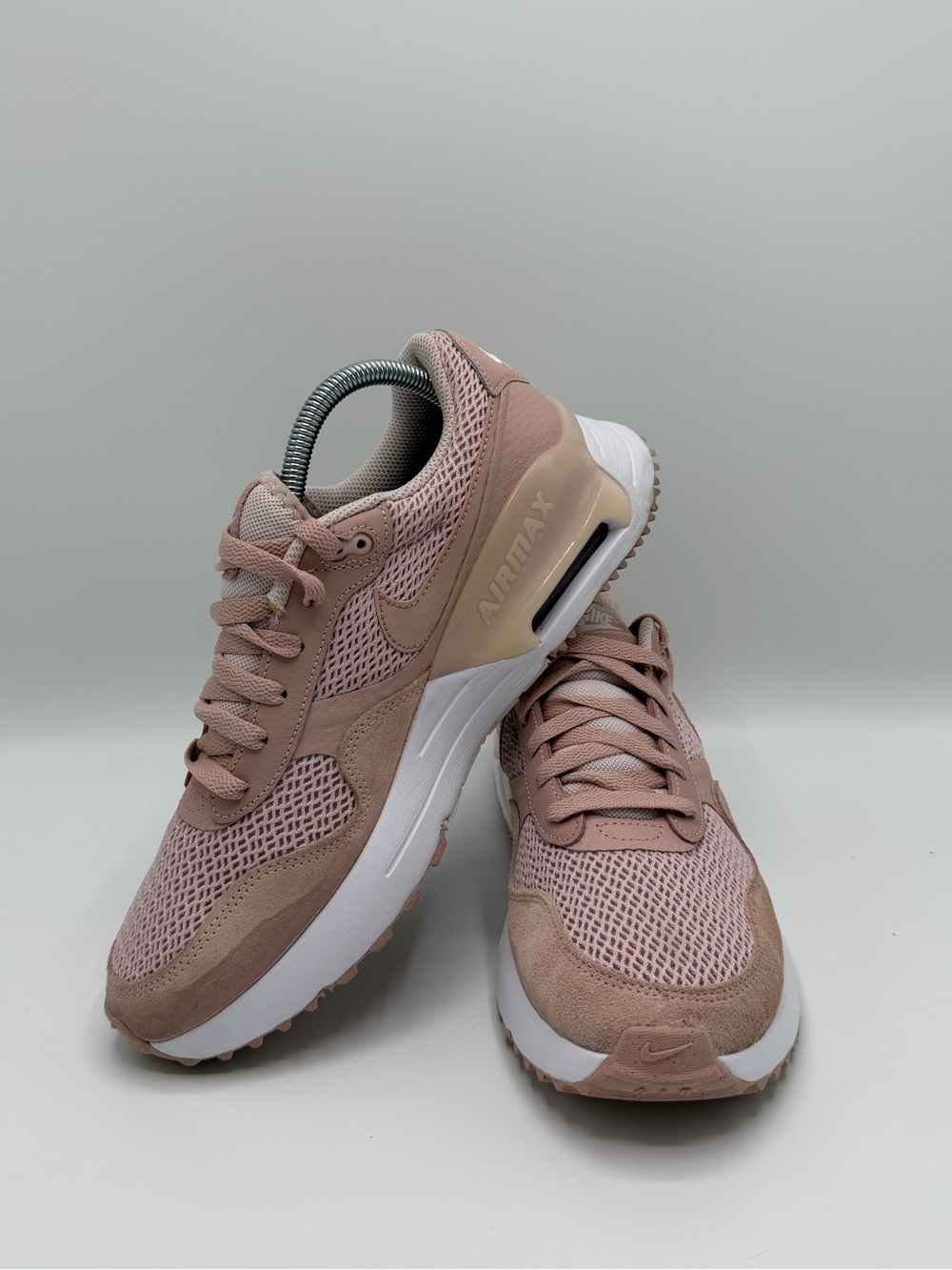 Nike Women's Air Max Pink Mesh & Suede Sneakers - Picture 6 of 8